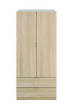 Dmora Armadio Guardaroba 2 Ante + 2 cassetti, Rovere, 81 x 180 x 52 cm