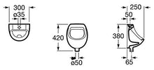 VBChome Set orinatoio + valvola di scarico superiore bianco moderno in ceramica di alta qualità Pissoir Mini lavastoviglie orinatoio a pressione