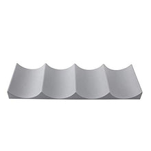 Jeffrey Portabottiglie in Plastica in Stile Europeo, Impilabile Espositore per Bottiglie di Vino in Plastica, Portaoggetti per 4 Contenitori, per Armadio da Cucina, Dispensa e Organizzazione (Grigio)