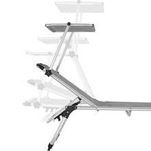 TecTake 800812 Sdraio da Spiaggia, Parasole e Schienale Regolabile, Pieghevole e Trasportabile, Lettino Prendisole, Giardino Relax, Nuovo (Grigio-mélange)