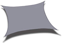 Tenda A Vela Rettangolo, Tenda Da Sole Impermeabile Tettoia Per Protezione Solare Con Blocco UV Al 90% Per Patio Esterno Giardino Prato Pergola Decking, Grigio,2 * 5m