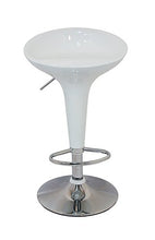 DP Grifería 1000 - Set di 2 sgabelli con Base in Cromo e Seduta in PVC, Colore: Bianco