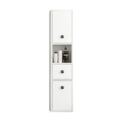 Pensile Armadietto Angolare Ripostiglio Angolare Mensole per Bagno A Muro Camera da Letto Pensile Armadio da Cucina Mobiletti e armadiett (Color : Bianca, Size : 30 * 25 * 140cm)