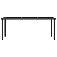 FAMIROSA Tavolo da Pranzo da Giardino Nero 180x70x73 cm in Polyrattan
