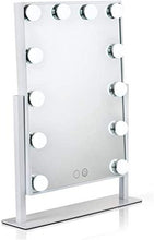 HFFFHA Specchio con luci per Tavolo da Trucco Specchio da Trucco Illuminato con 12 lampadine a LED dimmerabili e Alimentatore Plug-in