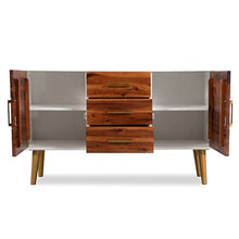 vidaXL Credenza in Legno Massello di Acacia Armadietto Mobiletto Cassettiera