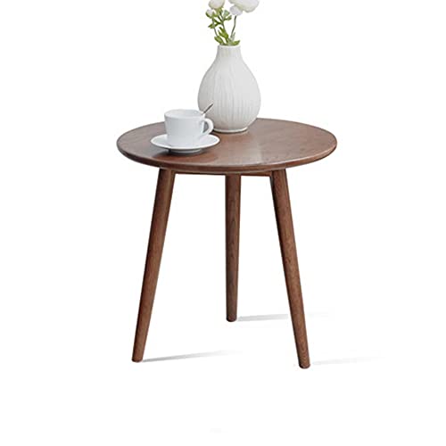FUFU Tavolini Tavolino in Legno massello, 50 cm DiametroRoround Sofa Table End Tables Nidificazione Tavolino da caffè Comodino 19.7inch Tavolini da Divano