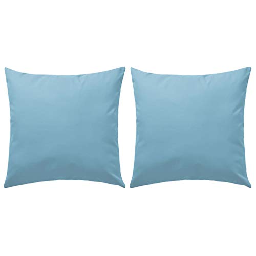 vidaXL 2X Cuscini da Esterno Azzurro Tessuto Impermeabile Decorazioni Divano