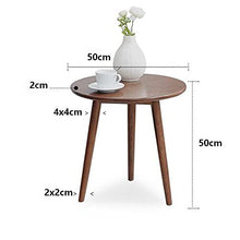 FUFU Tavolini Tavolino in Legno massello, 50 cm DiametroRoround Sofa Table End Tables Nidificazione Tavolino da caffè Comodino 19.7inch Tavolini da Divano