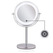Specchio per Il Trucco, Specchi per Il Trucco del Bagno Specchi per la Doccia 10 X Ingrandimento 7 Specchio per Il Trucco bifacciale Lente d'Ingrandimento Indipendente Illuminato a LED