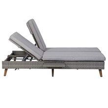 Greemotion Gomera Doppio Lettino Prendisole, polietilene, Grigio, ca. 198 x 30 x 120 cm