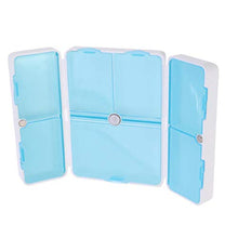 HEALLILY contenitore per pillole 2 pezzi portatile 7 scomparti porta pillole contenitore per medicinali per vitamine pillole grandi e piccole e farmaci perfetti per viaggiare all'aperto (blu)