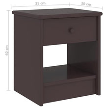 vidaXL Comodini 2 pz Marrone Scuro 35x30x40 cm in Pino Massello