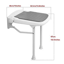 YHRJ Sedile da Vasca a Muro per Bagno,Sgabello da Bagno Antiscivolo per la casa per Anziani,Sgabello fasciatoio Pieghevole a Muro,può sopportare 300 kg (Color : Green, Size : 36.5 * 3.8 * 47cm)
