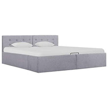 SKM Giroletto con Contenitore Grigio Chiaro in Tessuto 160x200 cm