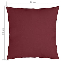 Buyounger Cuscini Decorativi 4 pz Rosso Vino 50x50 cm in Tessuto