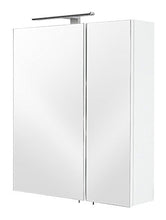 Posseik 5429-76, Armadietto da Bagno con Specchio a 2 Ante, 60 x 68 x 16 cm, Bianco (Weiß)