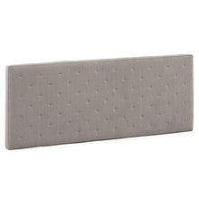 marcKonfort Testiera Rivestita in Tela Malta 140x60 cm Color Grigio, Imbottita con Spuma, rifinita con Effetto capitonné, 8 cm di Spessore, Include Hardware per Il Fissaggio alla Parete