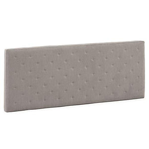 marcKonfort Testiera Rivestita in Tela Malta 140x60 cm Color Grigio, Imbottita con Spuma, rifinita con Effetto capitonné, 8 cm di Spessore, Include Hardware per Il Fissaggio alla Parete