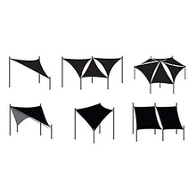 ZHAO Tenda rettangolare per giardino e balcone, in PES resistente all'acqua HDPE protezione UV 4x5m (dimensioni: 5x6m)