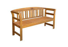 Panchina da giardino con bracciolo, poltrona da giardino in legno massiccio per giardino, cortile, terrazza, patio, prato, 157 x 45 x 82,5 cm