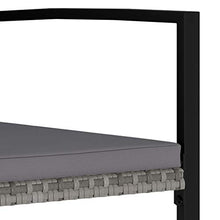 FAMIROSA Sedie da Pranzo per Giardino 4 pz in Polyrattan Grigio-5113
