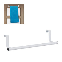Relaxdays Portasciugamani per Porta e Armadio, da Appendere, Acciaio Inox, Senza Fori, per la Cucina e il Bagno, Bianco
