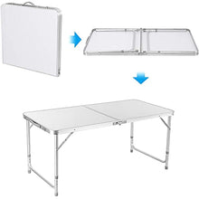 Rund Tavolo da Picnic Regolabile in Alluminio da 1,2 M per Cucina Interna Ed Esterna, Ristorazione, Ristorazione, Buffet E Giardino