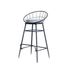 Sgabello da bar Bar Stool Bar sedie in Ferro battuto Bar Chair Nero/Oro casa di Alta Sgabello Moderno Sedia da Pranzo del Nastro Metallico Bar Sedia Moderno (Color : Black, Size : 75cm)