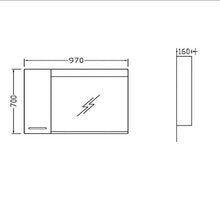 Homemania ALA-285 Pensile Alia 100 da Bagno, Bianco, Cromo, in MDF, Specchio, Metallo, 97x16x70 cm