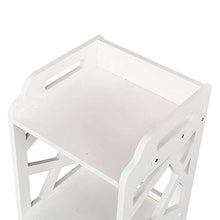 Jobolt - Armadietto da bagno a 3 ripiani con 2 ante 23 23 80 cm, colore: Bianco