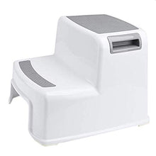 Naliovker Sgabello Largo+2 Gradini per Bambini Sgabello Impugnatura Morbida Antiscivolo per Addestramento Vasino Sicuro Come Sgabello da Bagno Vasino e Sgabello da Cucina Un Doppia Altezza