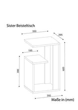 Alphamoebel Tavolini, Legno ingegnerizzato, Bianco, 35 x 29,5 x 60 cm