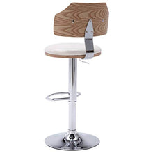 vidaXL 2X Sgabelli da Bar Trespoli Mobili Scranni Pub Sedute Seggiole Sedie Alte Arredo Poltrone Arredamento Bianchi in Legno Curvato e Similpelle