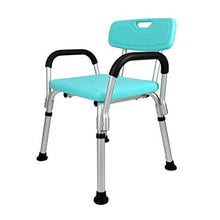 XD Sgabello da Bagno Blu Bagno Sedia da Bagno Sgabello da Bagno Regolabile in Altezza con Grande Pad Antiscivolo Sgabello in Lega di Alluminio Donna Incinta Sgabello da Doccia con Foro in PE sc