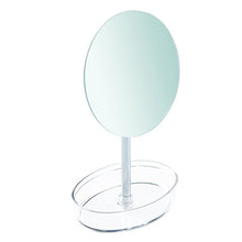InterDesign 09562EU Specchio Trucco Autoportante, Rotondo, Acciaio, 14x15.24x29.2 cm