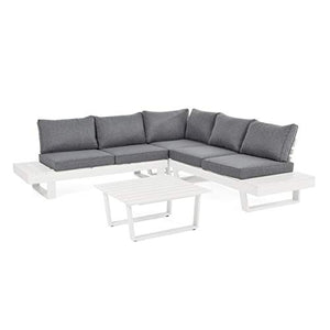 Bizzotto Set Salotto Ang.crozet Bianco con Cuscini cod.0662828