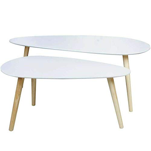 Set di 2 Tavolini da caffè Tavolino Tavolo Multiuso in Metallo Vassoio Tavolino Basso Rotondo Tavolino caffè Tavolini Divano Moderno Set di 2 Tavolino per Il Soggiorno Ufficio a casa SHUANGJUN