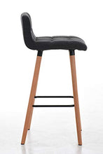 CLP Sgabello Bar Lincoln In Stoffa Trapuntata E Telaio In Legno Di Faggio I Sgabello Alto Da Cucina Seduta 75 CM, Colore:grigio scuro