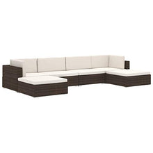 vidaXL Poltrona Modulare ad Angolo 1 pz con Cuscini Foderati Lavabili Leggera Elegante Arredi da Esterno Divano Polyrattan Nero Telaio in Acciaio