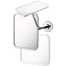 RIDDER Comfort - Specchio cosmetico con Ventosa, in Acciaio Inox, Colore: Argento 150 x 230 x 130 mm