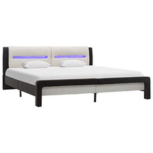 SKM Giroletto con LED Nero e Bianco in Similpelle 140x200 cm (32.31kg) Nero