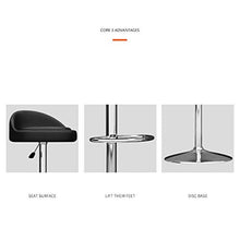 SANSHUI Barra Rotonda Sgabelli Insieme di 2 Cuoio con Il Poggiapiedi Regolabile in Altezza Sedia Girevole della Cucina della Casa Bar Stool Sgabello Backless 0916