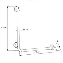Maniglioni da Bagno Senza Barriere Bagno Doccia di Sicurezza Rotaie Anziani Bagno Maniglia a Forma di L Bagno Skid Armres Accessori da Bagno (Color : White)