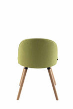 Sedia da Pranzo NELSON in Tessuto - Sedia Design Soggiorno Imbottita e Dotata di Schienale I Poltroncina Salotto con Telaio in Legno di Fagg, Colore:verde, Colore della cornice:natura
