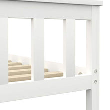 BIGTO - Struttura letto con 2 cassetti in legno di pino massello, mobili per camera da letto, 160 x 200 x 82 cm, colore: Bianco