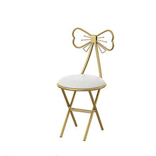 CSQ Sedia da Bar Pieghevole, Sgabello da Toeletta con Schienale Ad Arco Casa Ragazze Camera da Letto Spogliatoio Sedia da Trucco Sedia da Pranzo da Ristorante(Color:PU Bianco,Size:45CM)