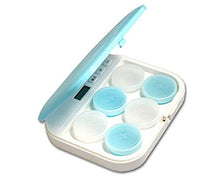 BGSFF Portapillole con promemoria Timer - Organizer per medicinali con Allarme - Fino a 6 Volte al Giorno per ricordare di Prendere farmaci - Dispenser di Pillole