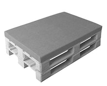 Herbag - Cuscino per Pallet Premium, con Cerniera, Rivestimento Lavabile, 120 x 80 cm, Colore: Grigio mélange