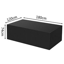 Poetance Copertura impermeabile per tavolo e sedie da giardino, per mobili da giardino, per esterni, colore: nero